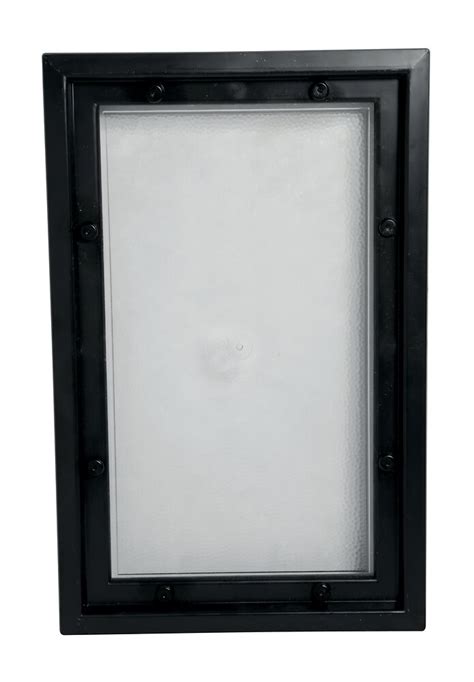 Hublot rectangulaire PVC Noir pour porte de garage.